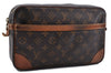 Authentic Louis Vuitton Monogram Compiegne 28 Clutch Hand Bag M51845 LV 2673D