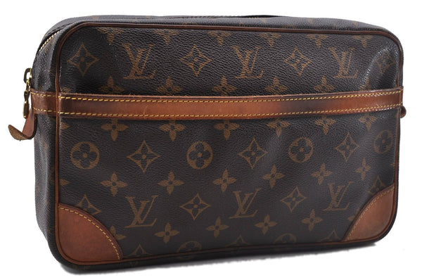 Authentic Louis Vuitton Monogram Compiegne 28 Clutch Hand Bag M51845 LV 2673D