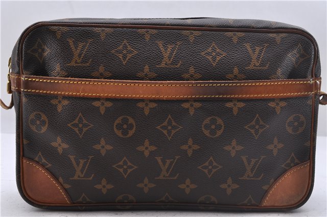 Authentic Louis Vuitton Monogram Compiegne 28 Clutch Hand Bag M51845 LV 2673D