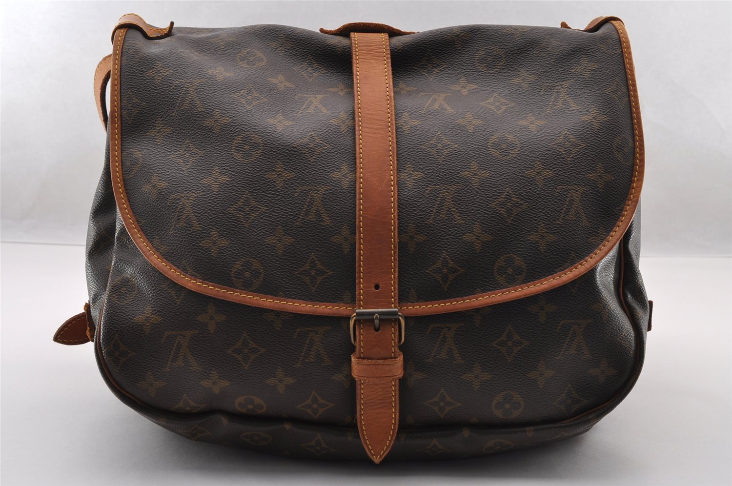 Authentic Louis Vuitton Monogram Saumur 35 Shoulder Cross Bag M42254 LV 2673I