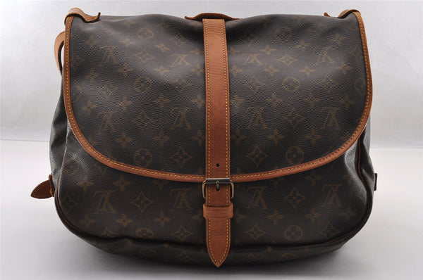 Authentic Louis Vuitton Monogram Saumur 35 Shoulder Cross Bag M42254 LV 2673I
