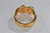 Authentic HERMES Scarf Ring Atame Circle Knot Design Gold Tone Box 2674F