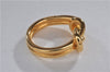 Authentic HERMES Scarf Ring Atame Circle Knot Design Gold Tone Box 2674F