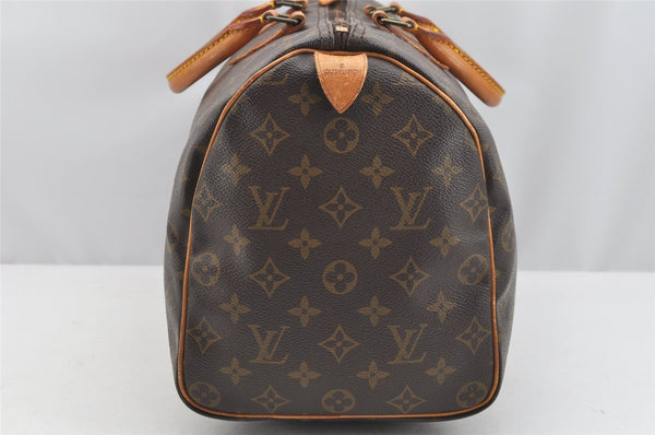 Authentic Louis Vuitton Monogram Speedy 35 Hand Boston Bag M41524 LV 2675I