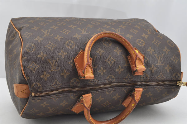 Authentic Louis Vuitton Monogram Speedy 35 Hand Boston Bag M41524 LV 2675I