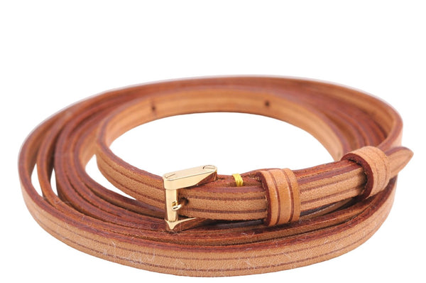 Authentic Louis Vuitton Leather Shoulder Strap For Mott Beige 49.6" LV 2676E