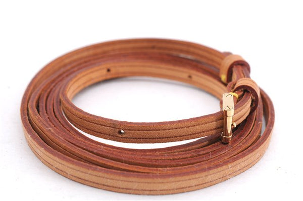 Authentic Louis Vuitton Leather Shoulder Strap For Mott Beige 49.6" LV 2676E