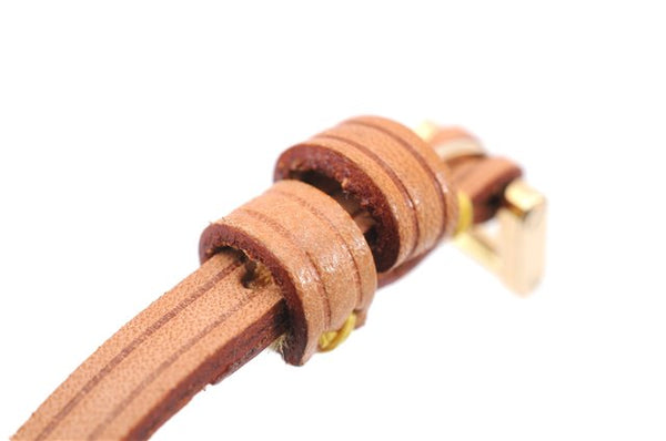 Authentic Louis Vuitton Leather Shoulder Strap For Mott Beige 49.6" LV 2676E