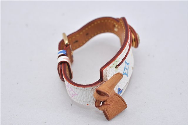 Auth Louis Vuitton Monogram Multicolor Bracelet Porto Address M92594 White 2676F