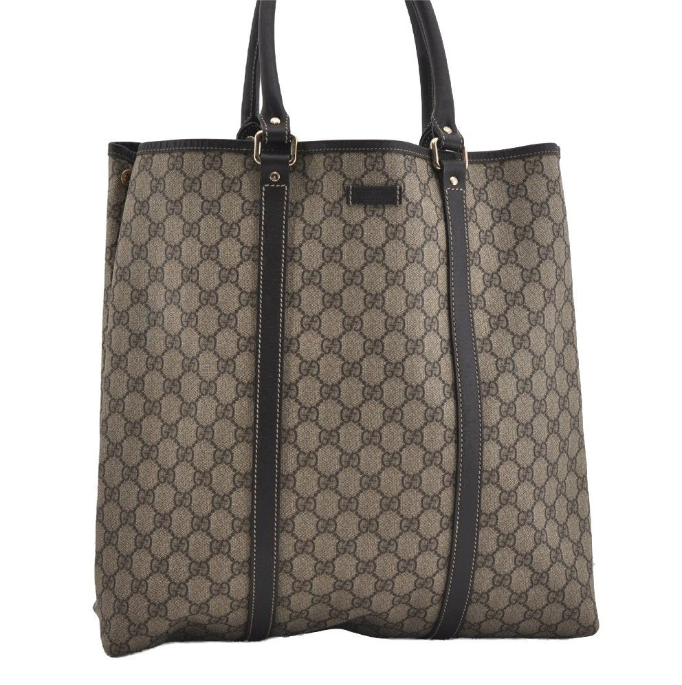 Authentic GUCCI Vintage Shoulder Hand Bag GG PVC Leather 223668 Brown 2677I