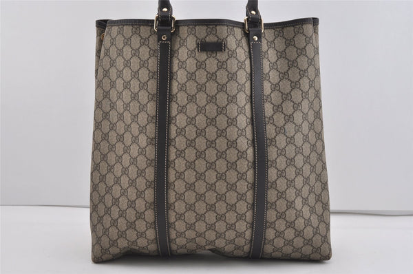Authentic GUCCI Vintage Shoulder Hand Bag GG PVC Leather 223668 Brown 2677I