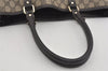 Authentic GUCCI Vintage Shoulder Hand Bag GG PVC Leather 223668 Brown 2677I