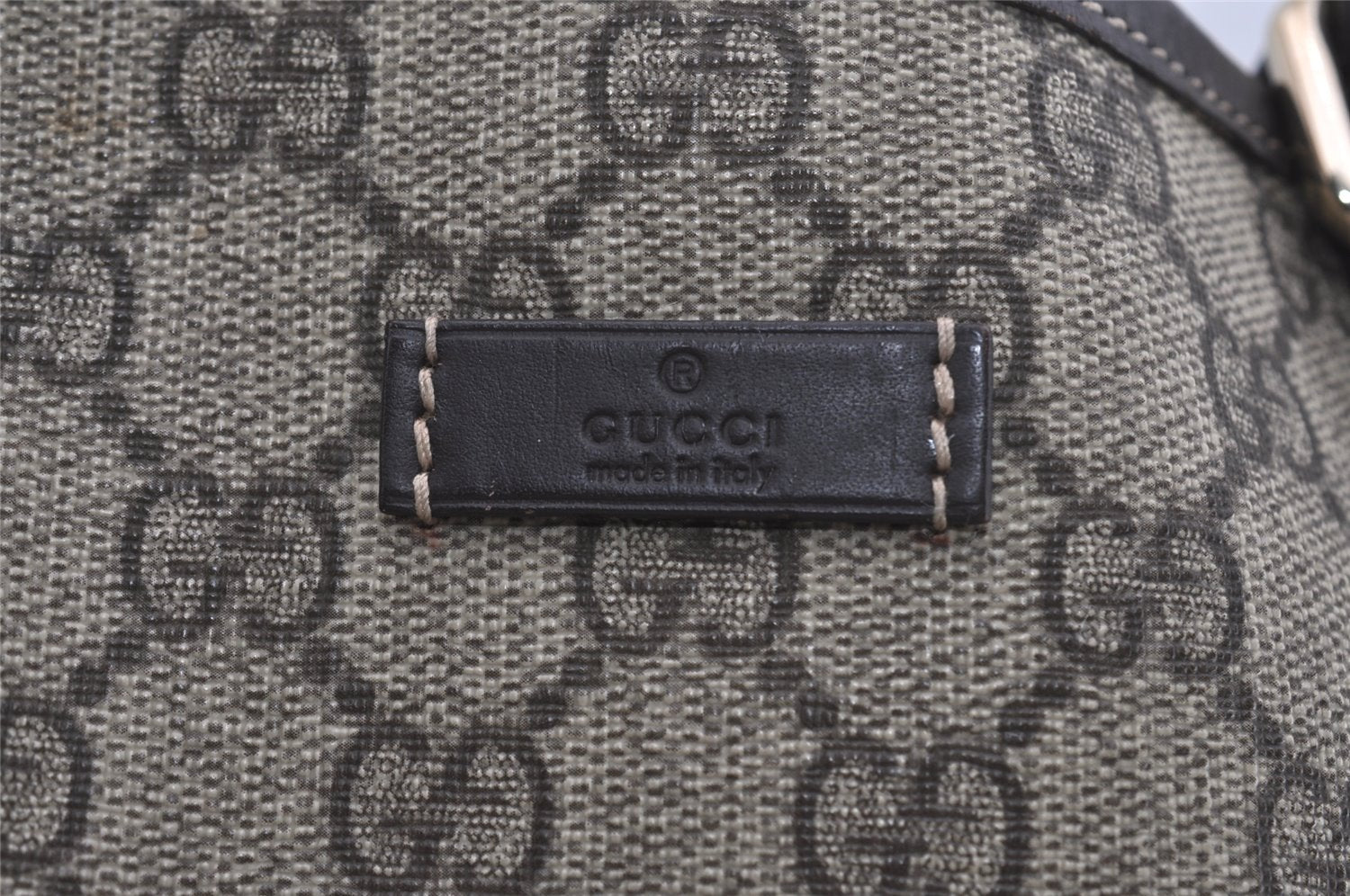 Authentic GUCCI Vintage Shoulder Hand Bag GG PVC Leather 223668 Brown 2677I