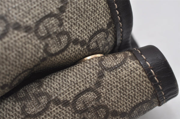 Authentic GUCCI Vintage Shoulder Hand Bag GG PVC Leather 223668 Brown 2677I