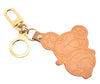 Auth Louis Vuitton Porte Cles Panda Charm Key Ring Leather Gold M62637 LV 2678E