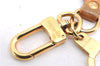 Auth Louis Vuitton Porte Cles Panda Charm Key Ring Leather Gold M62637 LV 2678E