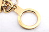 Auth Louis Vuitton Porte Cles Panda Charm Key Ring Leather Gold M62637 LV 2678E