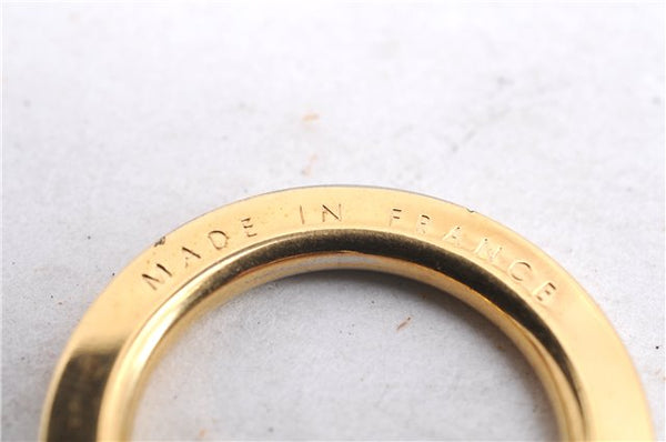 Auth Louis Vuitton Porte Cles Panda Charm Key Ring Leather Gold M62637 LV 2678E