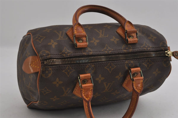 Authentic Louis Vuitton Monogram Speedy 25 Boston Hand Bag M41528 LV 2678I