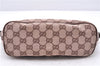 Authentic GUCCI Accessory Hand Pouch Purse GG Canvas Leather 0391103 Brown 2679E