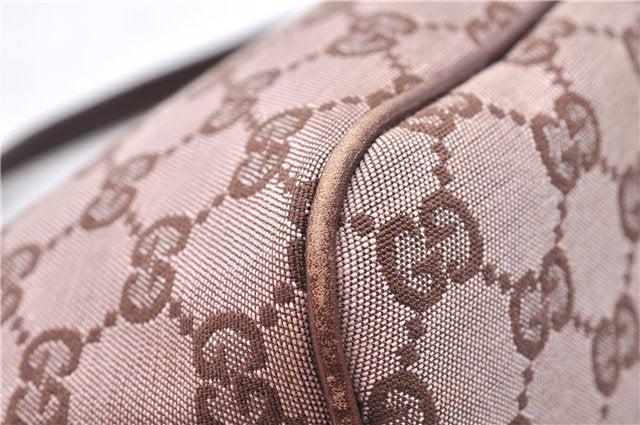 Authentic GUCCI Accessory Hand Pouch Purse GG Canvas Leather 0391103 Brown 2679E