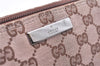 Authentic GUCCI Accessory Hand Pouch Purse GG Canvas Leather 0391103 Brown 2679E