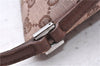 Authentic GUCCI Accessory Hand Pouch Purse GG Canvas Leather 0391103 Brown 2679E