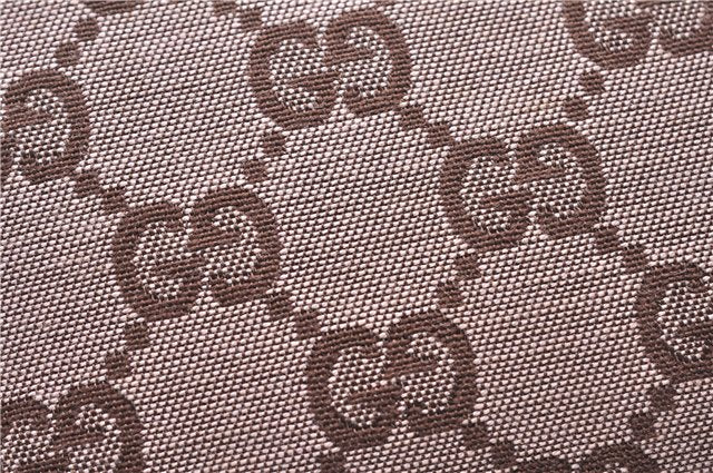 Authentic GUCCI Accessory Hand Pouch Purse GG Canvas Leather 0391103 Brown 2679E