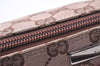 Authentic GUCCI Accessory Hand Pouch Purse GG Canvas Leather 0391103 Brown 2679E