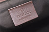 Authentic GUCCI Accessory Hand Pouch Purse GG Canvas Leather 0391103 Brown 2679E