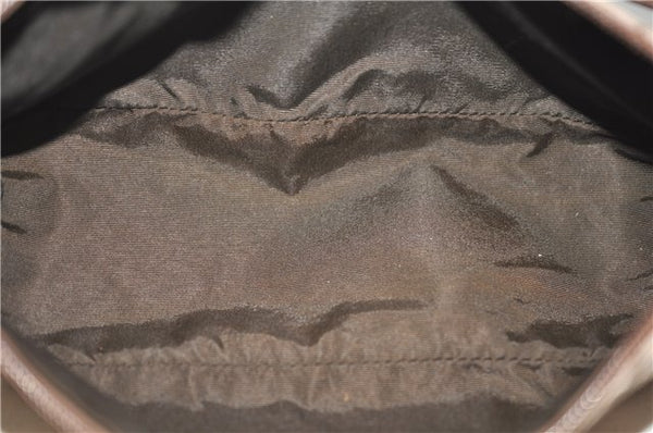 Authentic GUCCI Accessory Hand Pouch Purse GG Canvas Leather 0391103 Brown 2679E