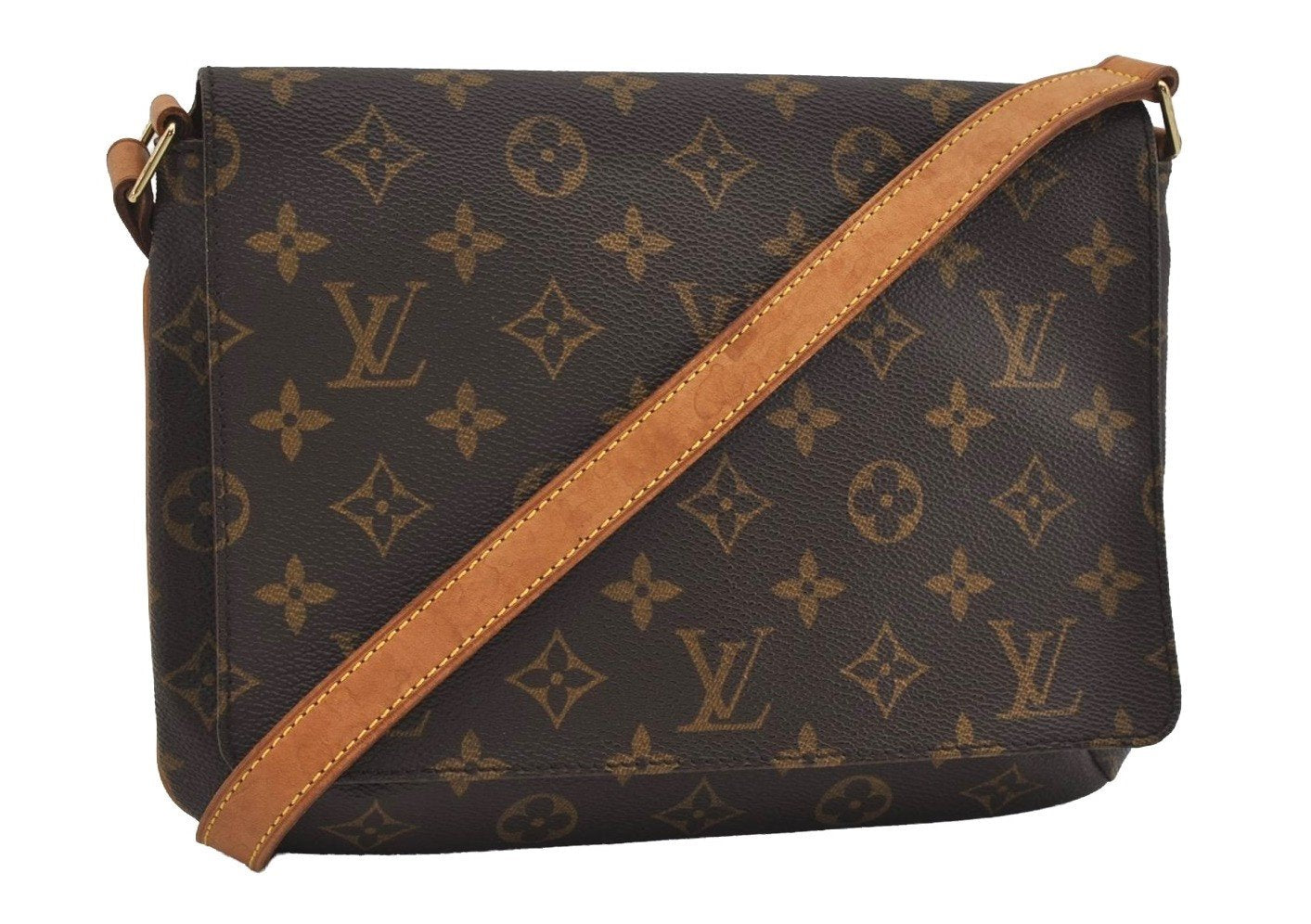 Authentic Louis Vuitton Monogram Musette Tango Shoulder Bag M51257 LV 2679I