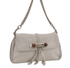 Authentic GUCCI Bamboo Chain Shoulder Hand Bag Purse Leather 235320 White 2680I