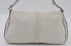 Authentic GUCCI Bamboo Chain Shoulder Hand Bag Purse Leather 235320 White 2680I