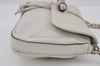 Authentic GUCCI Bamboo Chain Shoulder Hand Bag Purse Leather 235320 White 2680I