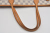 Authentic Louis Vuitton Damier Azur Neverfull MM Tote Bag N51107 LV 2683I