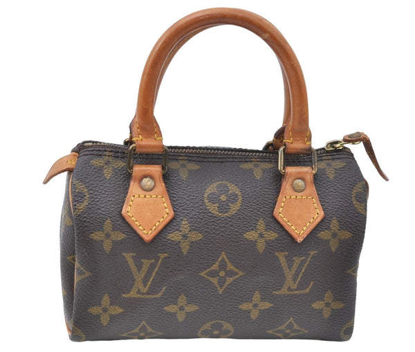 Authentic Louis Vuitton Monogram Mini Speedy Hand Bag M41534 LV 2685B