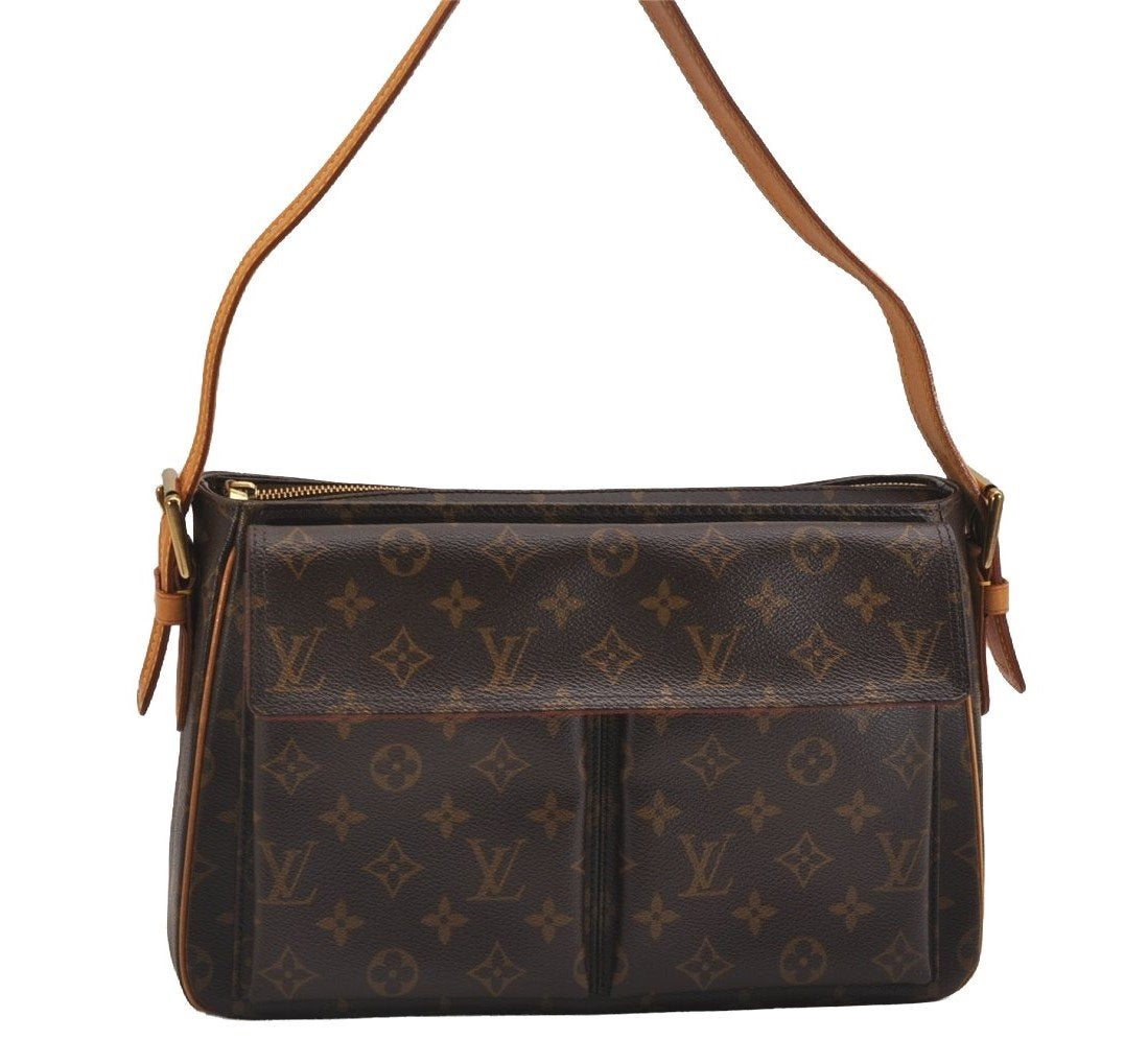 Authentic Louis Vuitton Monogram Viva Cite GM Shoulder Bag M51163 LV 2685I