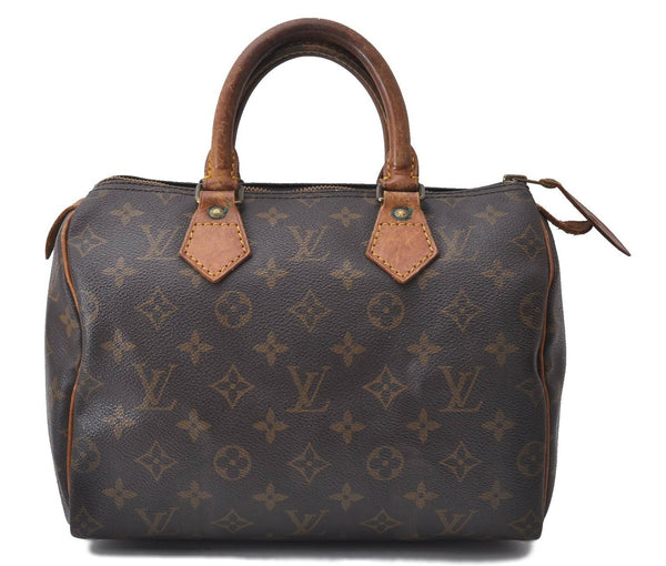 Authentic Louis Vuitton Monogram Speedy 25 Hand Bag Purse M41528 LV 2687D