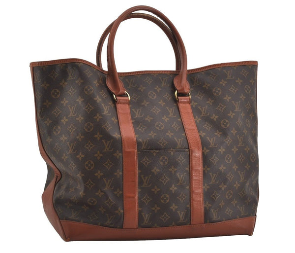 Auth Louis Vuitton Monogram Sac Weekend GM Vintage Tote Hand Bag M42420 LV 2688I