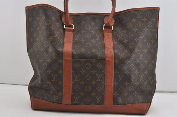 Auth Louis Vuitton Monogram Sac Weekend GM Vintage Tote Hand Bag M42420 LV 2688I