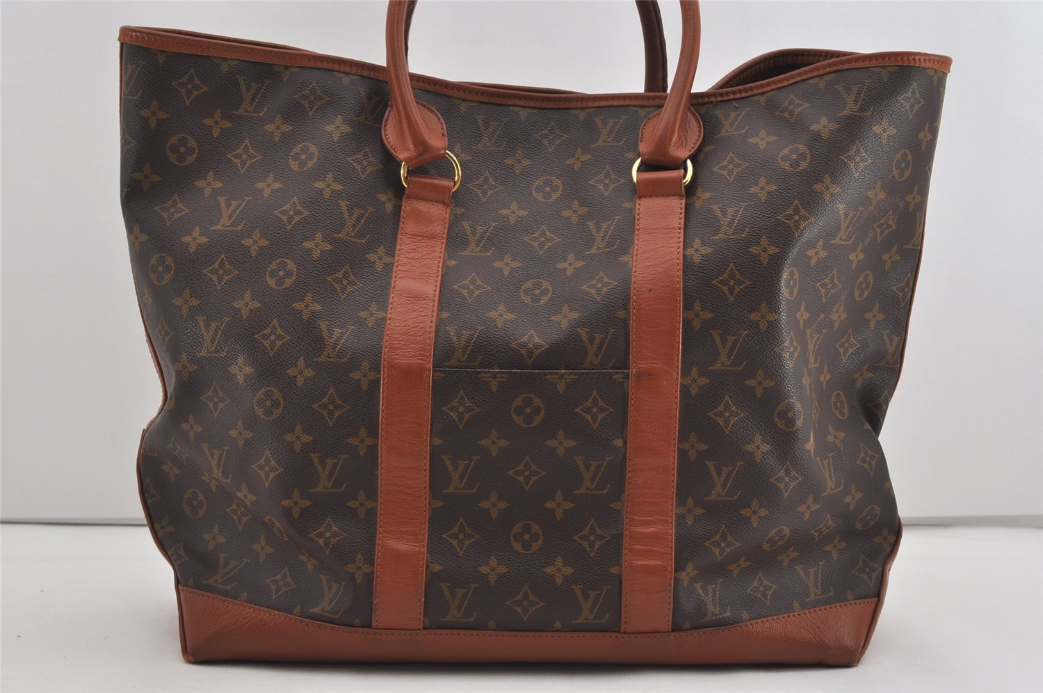 Auth Louis Vuitton Monogram Sac Weekend GM Vintage Tote Hand Bag M42420 LV 2688I