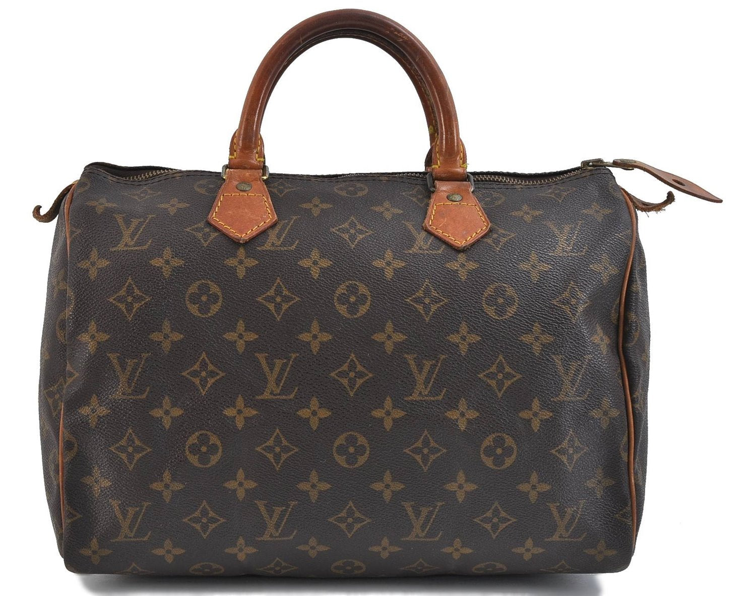 Authentic Louis Vuitton Monogram Speedy 30 Hand Bag M41526 LV 2689D