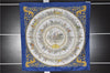 Authentic HERMES Carre 90 Scarf "LA PROMENADE DE LONGCHAMPS" Silk Blue Box 2689F