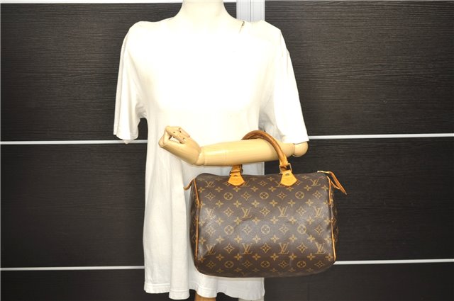 Authentic Louis Vuitton Monogram Speedy 30 Hand Bag M41526 LV 2691D