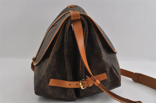 Authentic Louis Vuitton Monogram Saumur 35 Shoulder Cross Bag M42254 LV 2693I