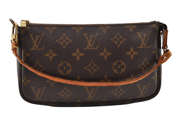 Authentic Louis Vuitton Monogram Pochette Accessoires Pouch M51980 LV 2694I