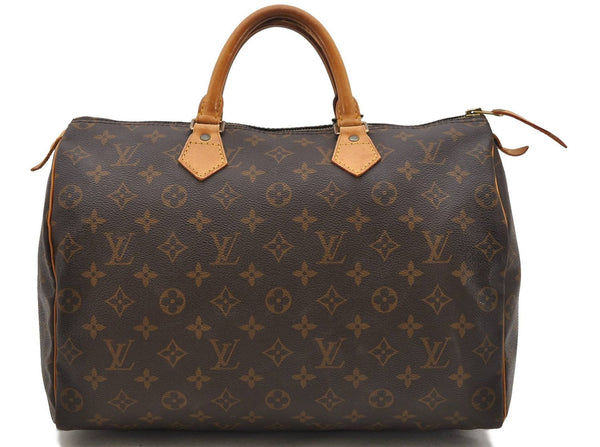 Authentic Louis Vuitton Monogram Speedy 35 Hand Bag M41524 LV 2695D
