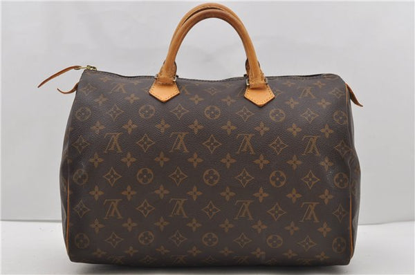 Authentic Louis Vuitton Monogram Speedy 35 Hand Bag M41524 LV 2695D