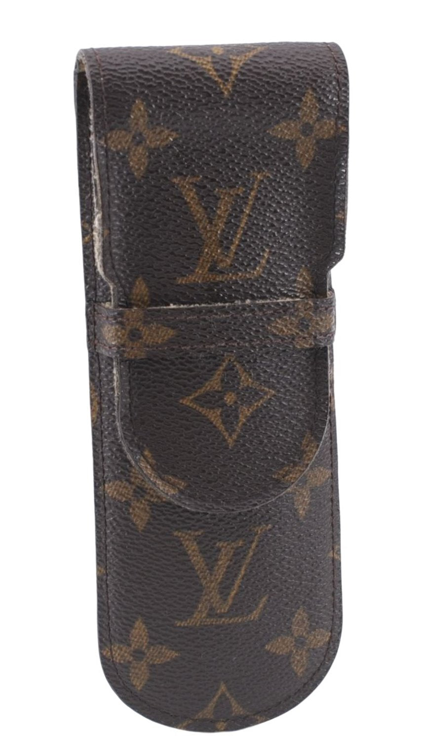 Authentic Louis Vuitton Monogram Etui Styro Pen Case M62990 LV 2696E